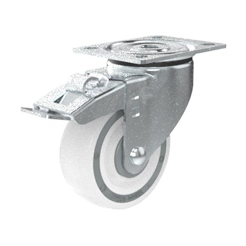 Swivel castor 100 mm, directional lock, PP-wheel 1