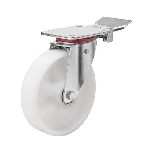 Točak za okretanje 200 mm, totalna kočnica, PA6 točak, fiksna kočnica 1