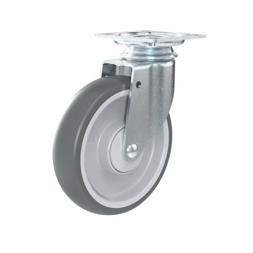 Swivel castor 125 mm, grey TPE-tyre 1