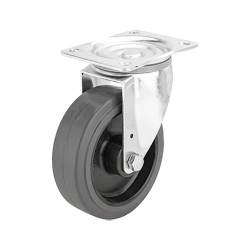 Lenkrolle 160 mm, elastisch Gummi-Laufbelag 1