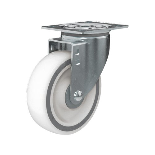 Swivel castor 125 mm, PP-tyre 1