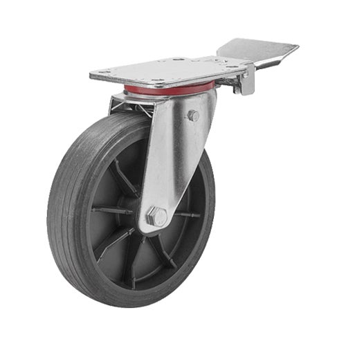 Braked castor 200 mm, total stop brake, Regenerate 1