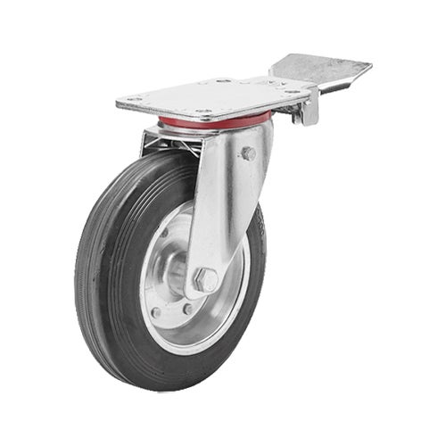 Länkhj 160 mm m totalbr, gummi-bana, fast broms 1