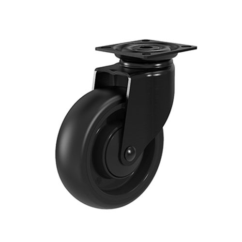 Lenkrolle 100 mm, TPE-Laufbelag, schwarz