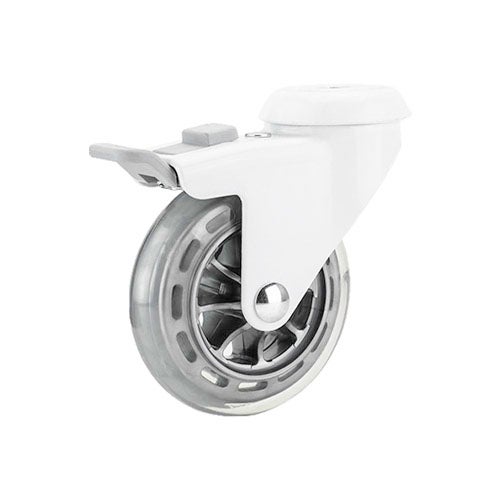 Braked castor 75 mm, total stop brake, TPU-tyre 1