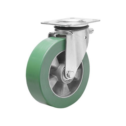 Swivel castor 125 mm, elastic PU-tyre 1