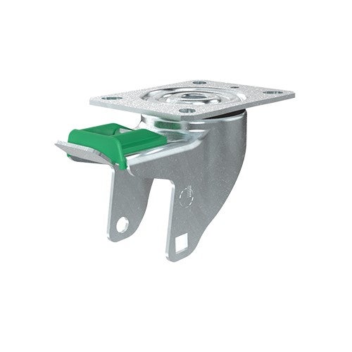 Swivel bracket 100 mm, total stop brake 1